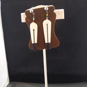 Buffalo bone earrings